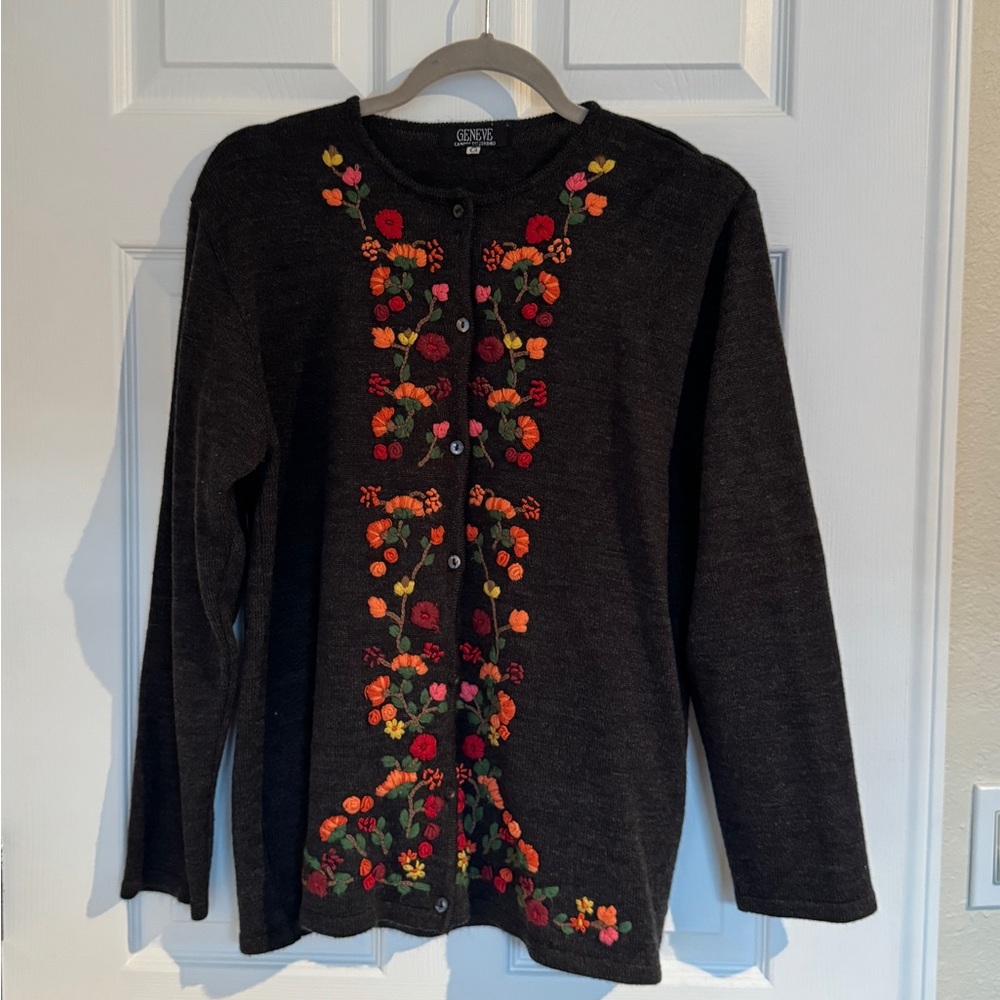 Vintage Embroidery Cardigan